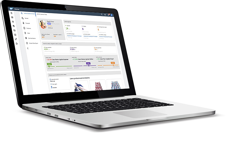 User interface of SAP Emarsys Customer Engagement